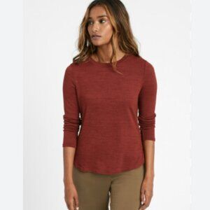 Banana Republic Luxespun Long-Sleeve Red T-Shirt